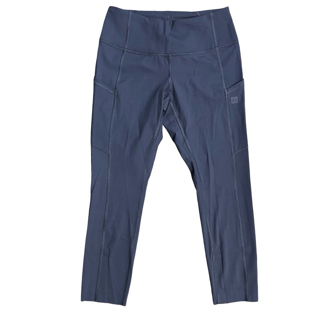 5.11 Tactical Physical Training Ready Gray Blue Leggings Small Comfy Stretchy